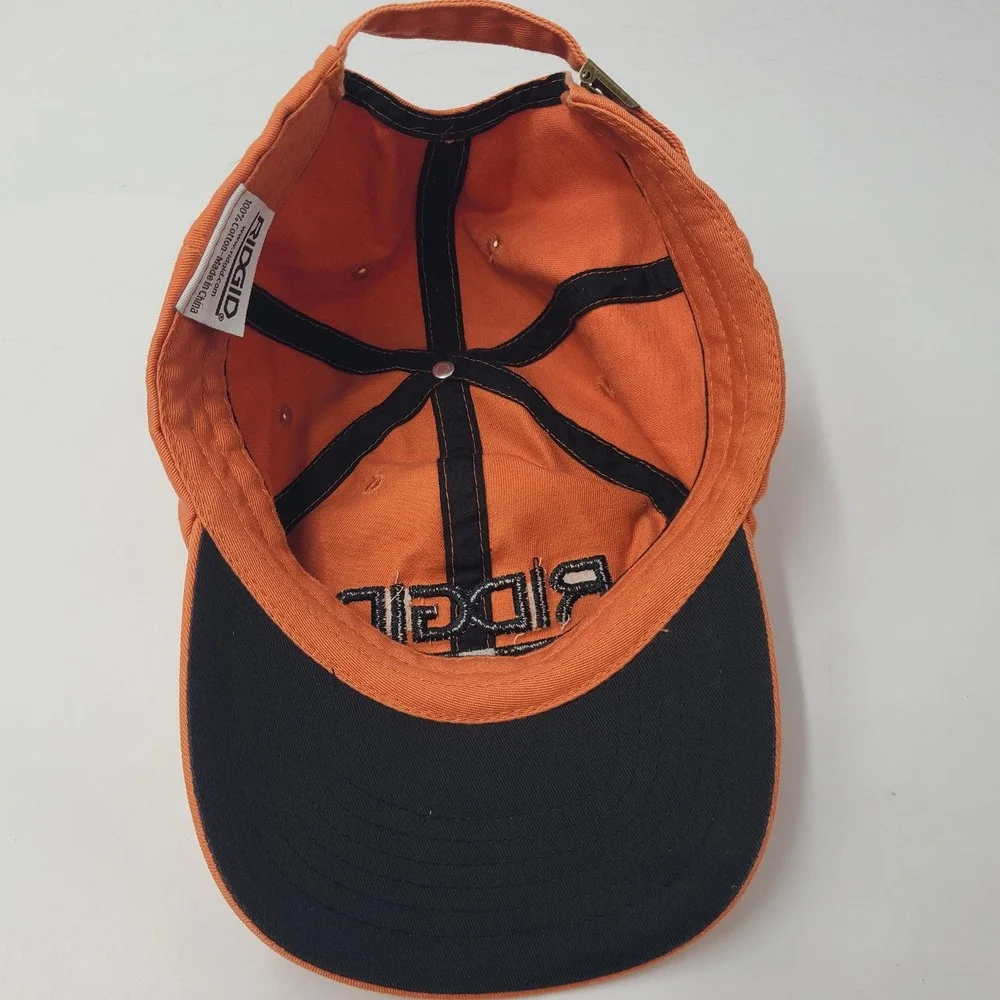 Ridgid Hat Strapback Orange Black Tool Brand Construction Workwear Casual Men